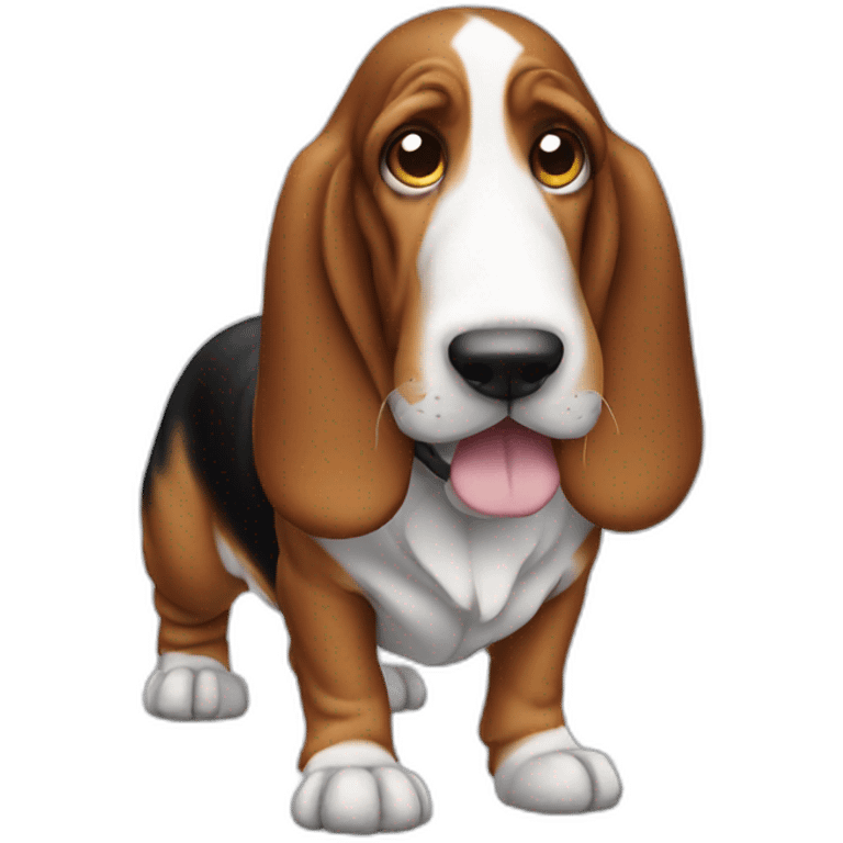 Dog basset hound full-body emoji