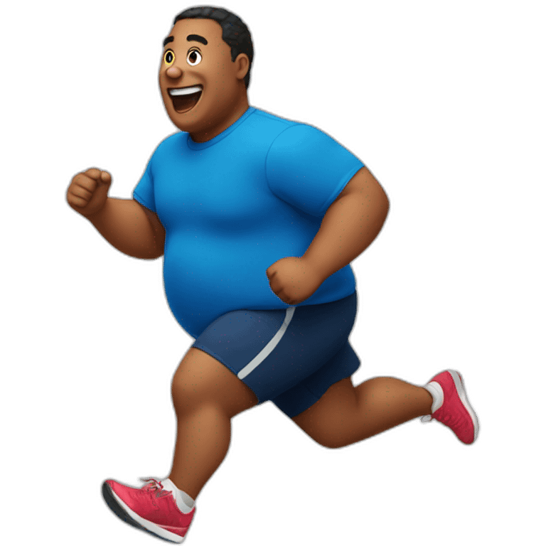 Fat running emoji