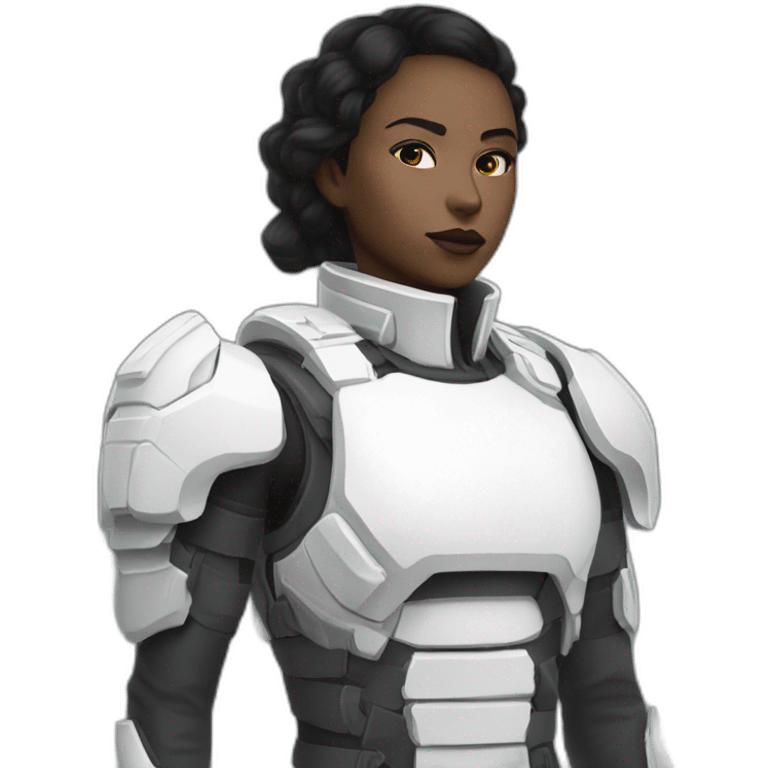 futuristic white Phantom squad Infiltration armored breastplate arms emoji