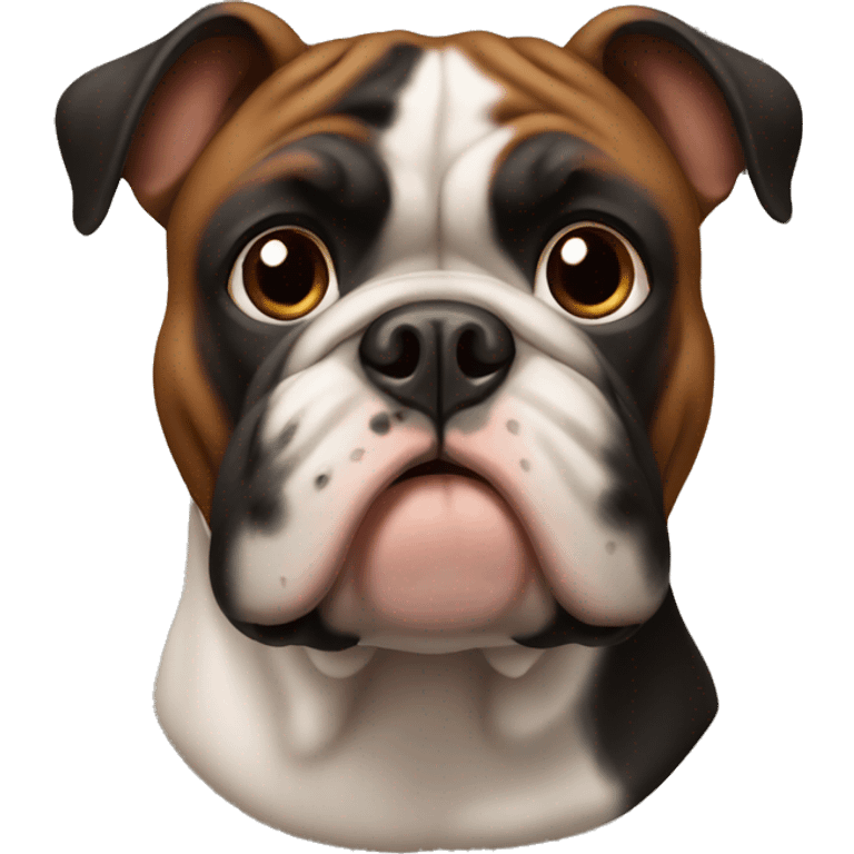 Black and brown bulldog  emoji