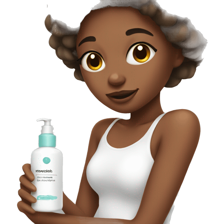 girl doing skincare emoji