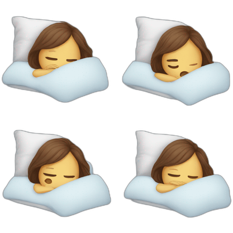 Person trying to sleep , with the zzz sound emoji