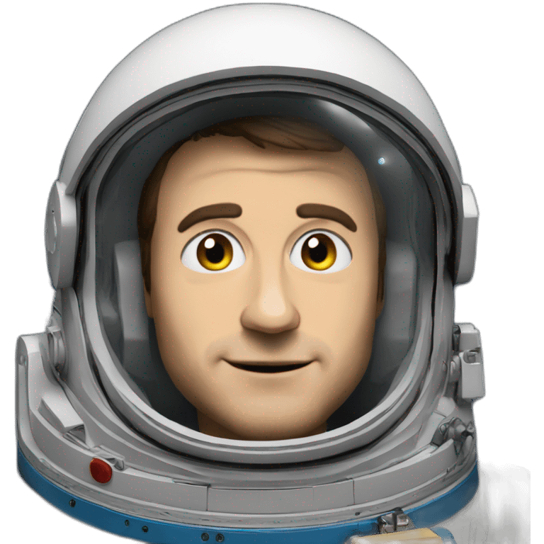 Macron goes to the Moon emoji