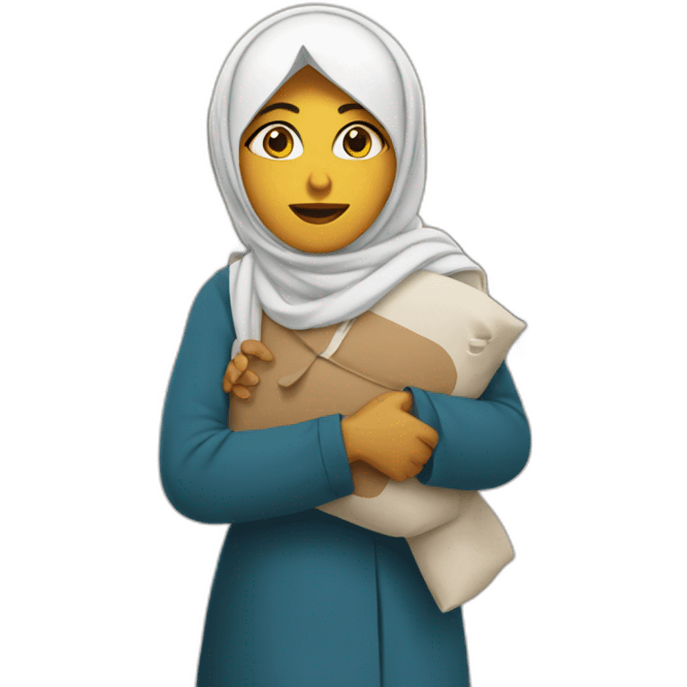 Muslim woman carried into israel emoji