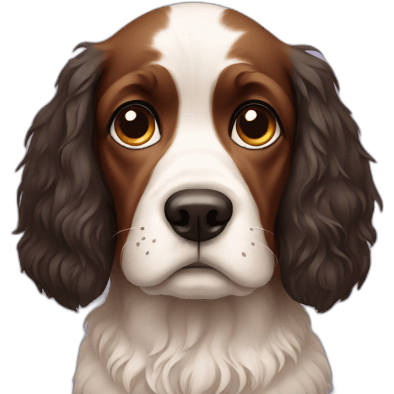 sad spaniel dog emoji