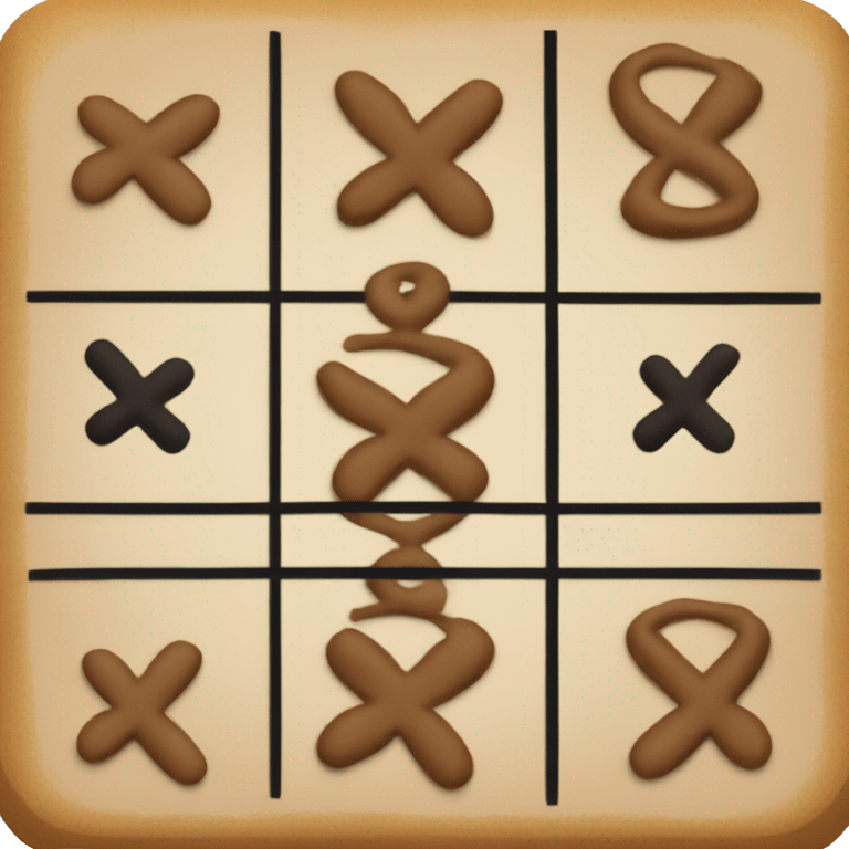 tic tac toe X and O emoji