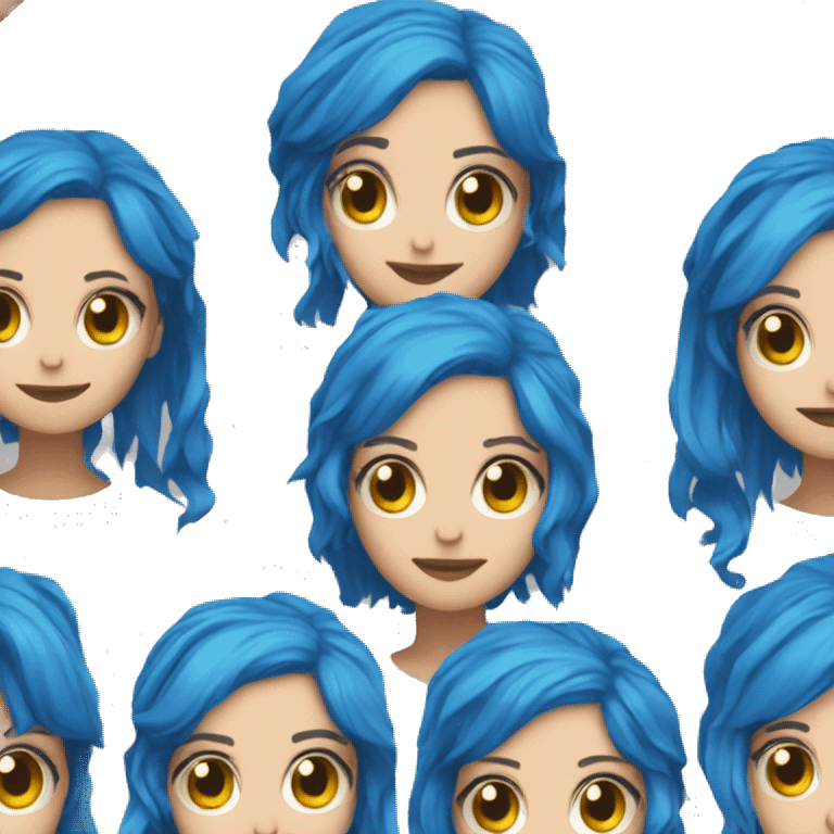 ramona flowers blue hair emoji