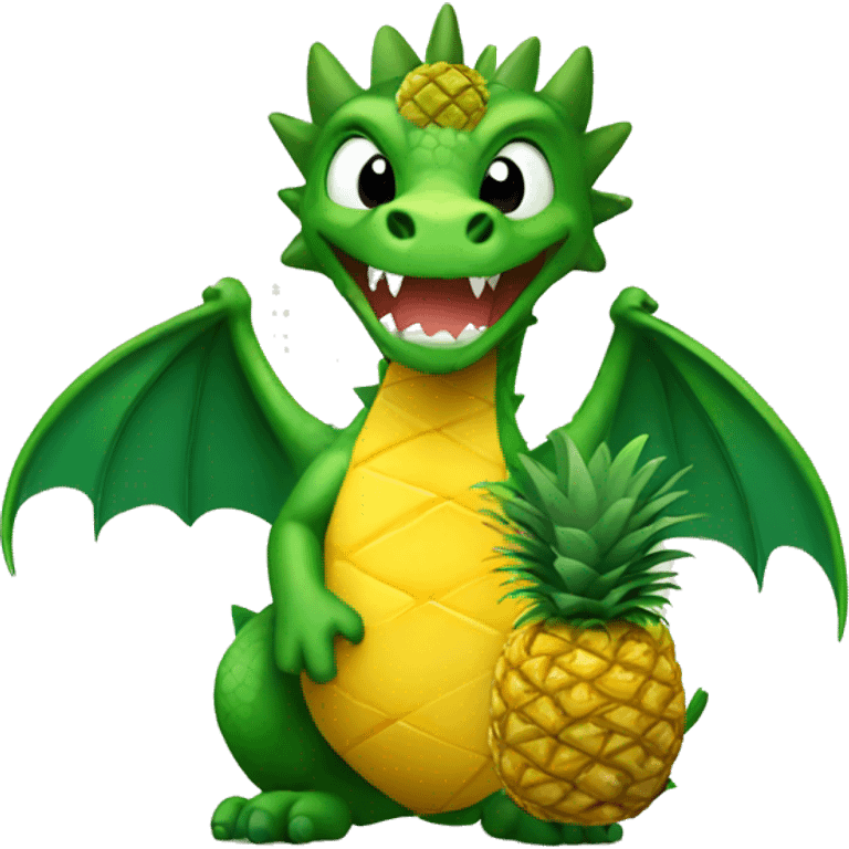 Dragon holding pineapple  emoji