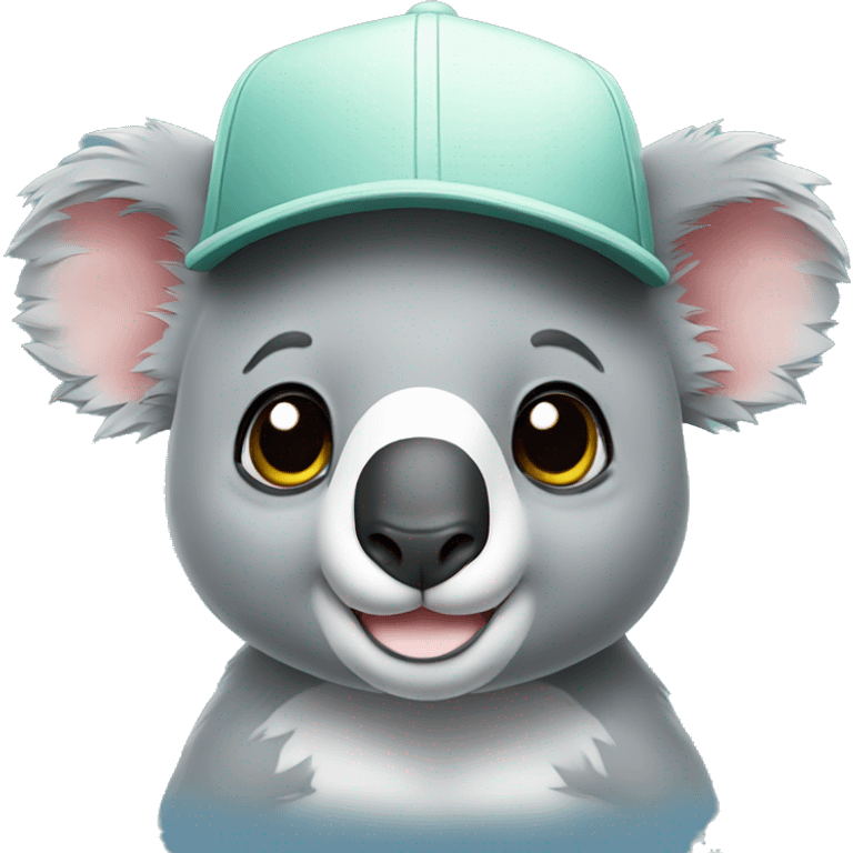 koala with a cap emoji