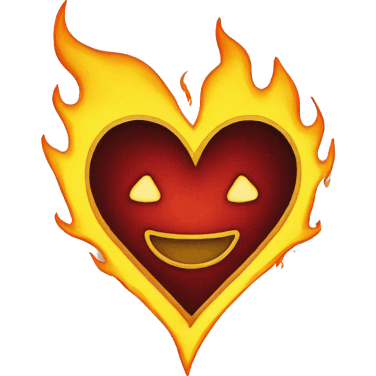 yellow heart on fire emoji