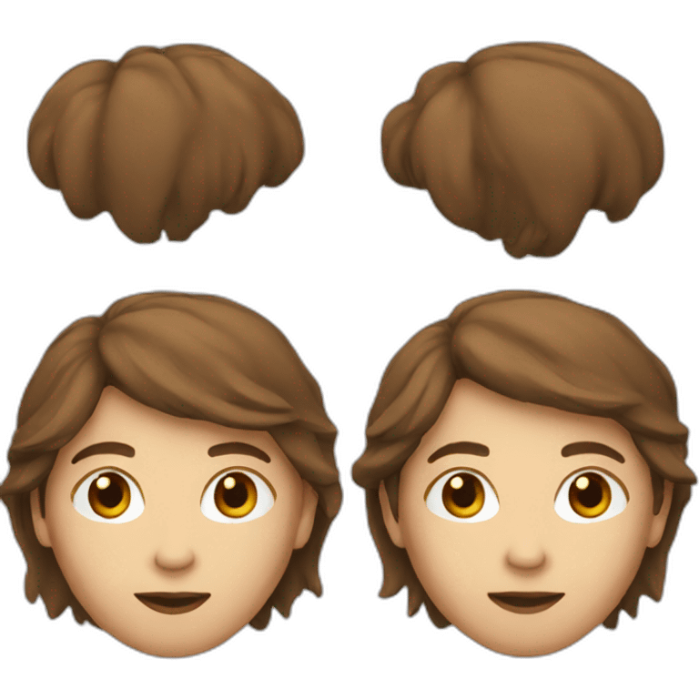 A person with brown hair emoji