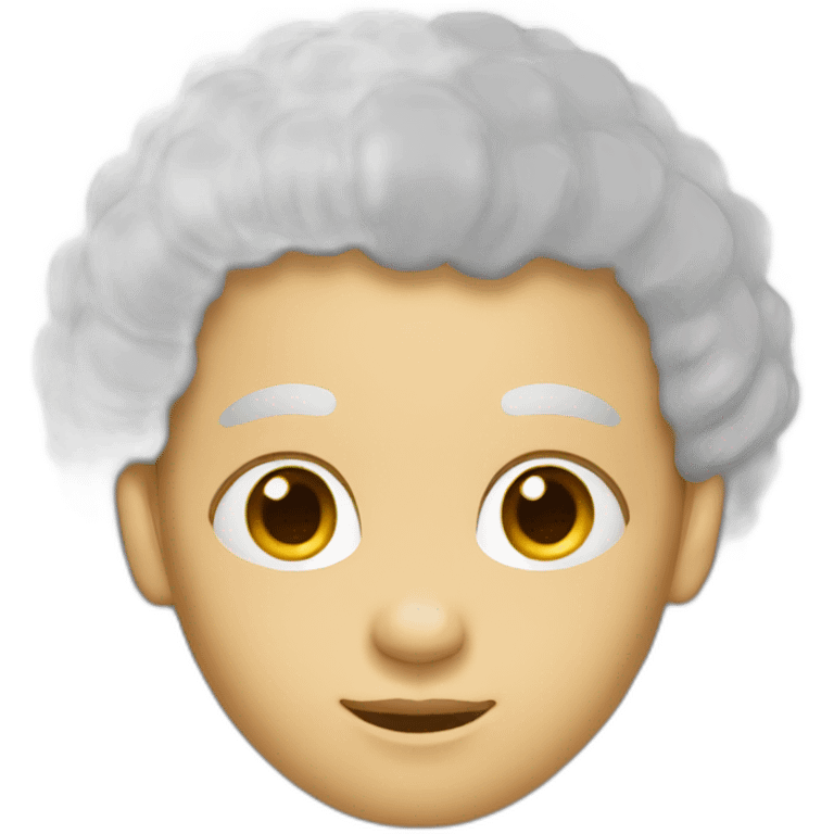 white with afro hair cut emoji