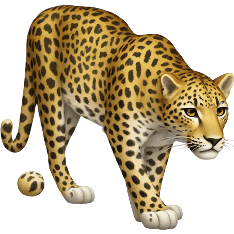 leopard looking back emoji