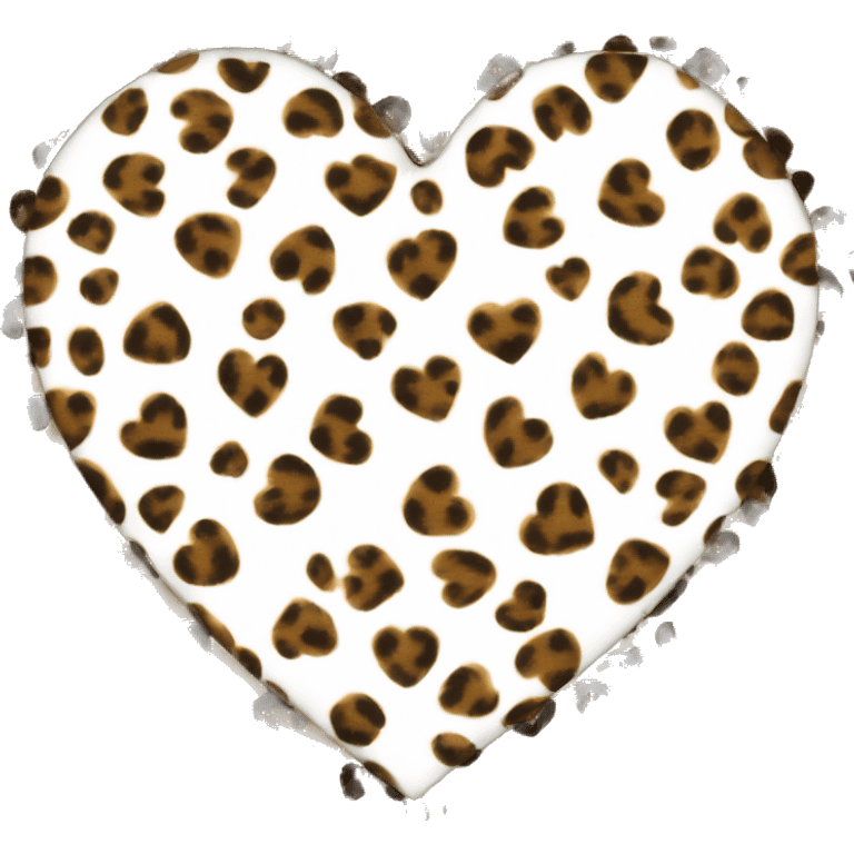 leopard print heart  emoji