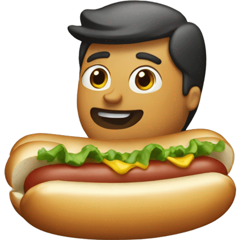 Mayo on hotdog  emoji