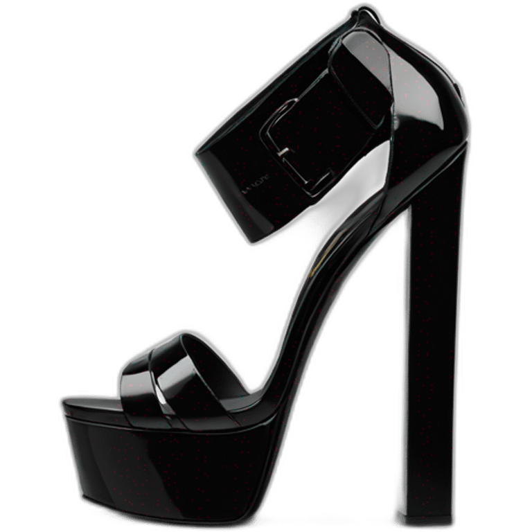 Ysl TRIBUTE PLATFORM SANDAL black PATENT LEATHER emoji