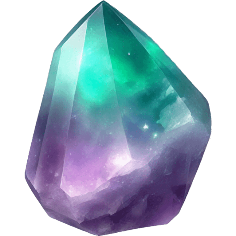 A Pastel nebula fluorite crystal shard gem emoji