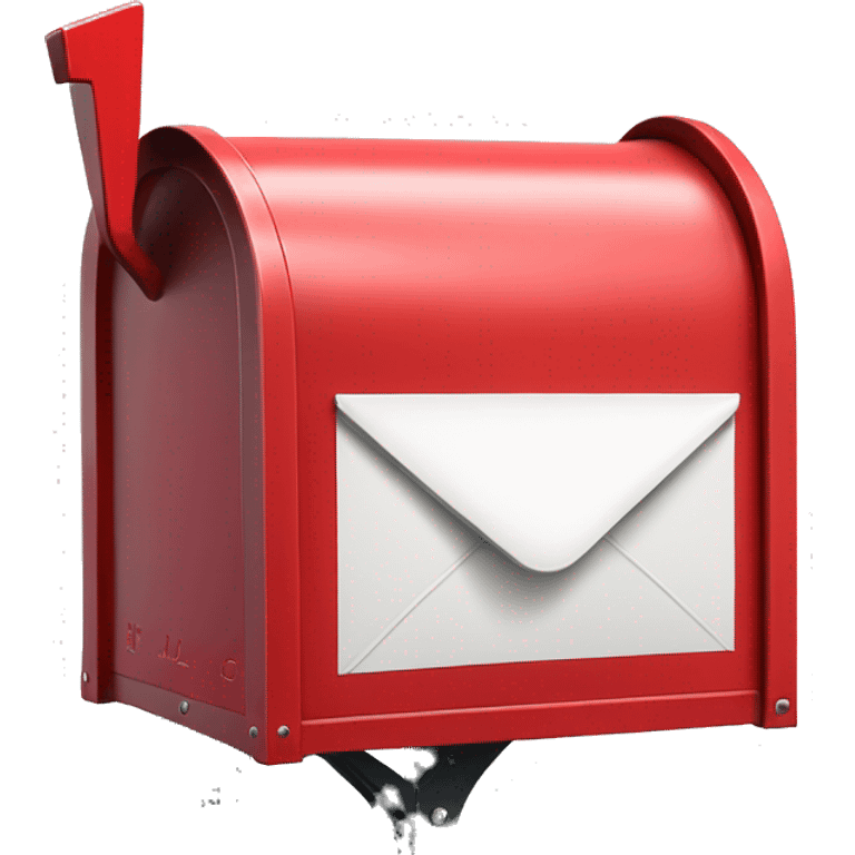 Isolated realistic Full length mailbox emoji