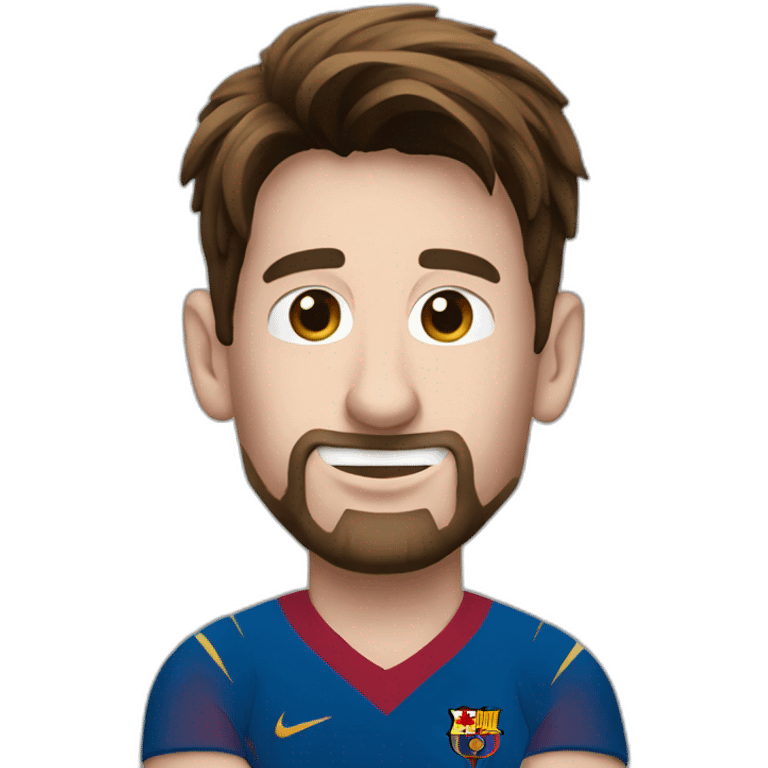 messi creando un logo emoji