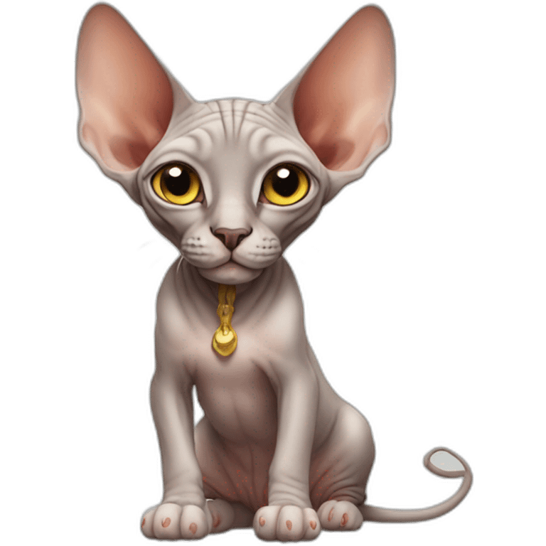 cute great sphynx of egypt emoji