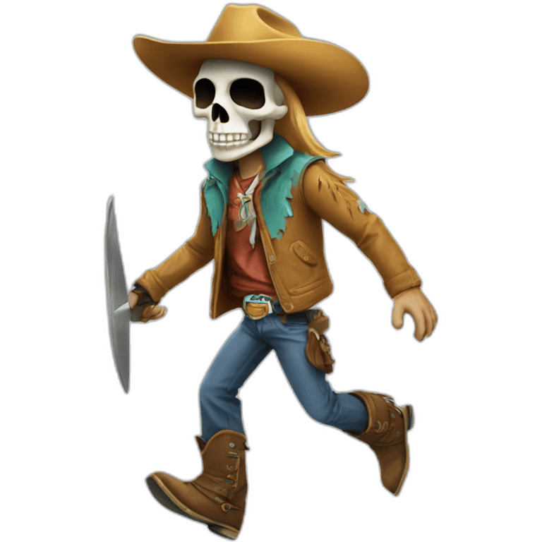 skull surfer cowboy emoji