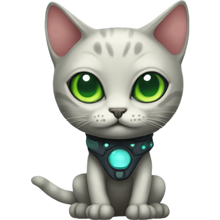 Kitty as an alien emoji