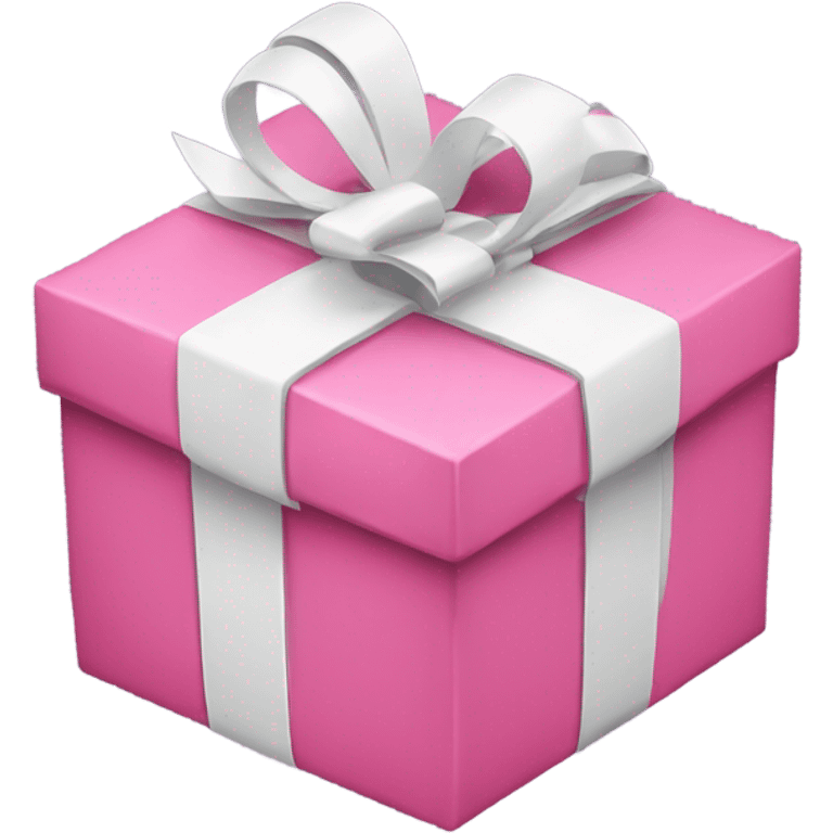 pink present box with white bow emoji