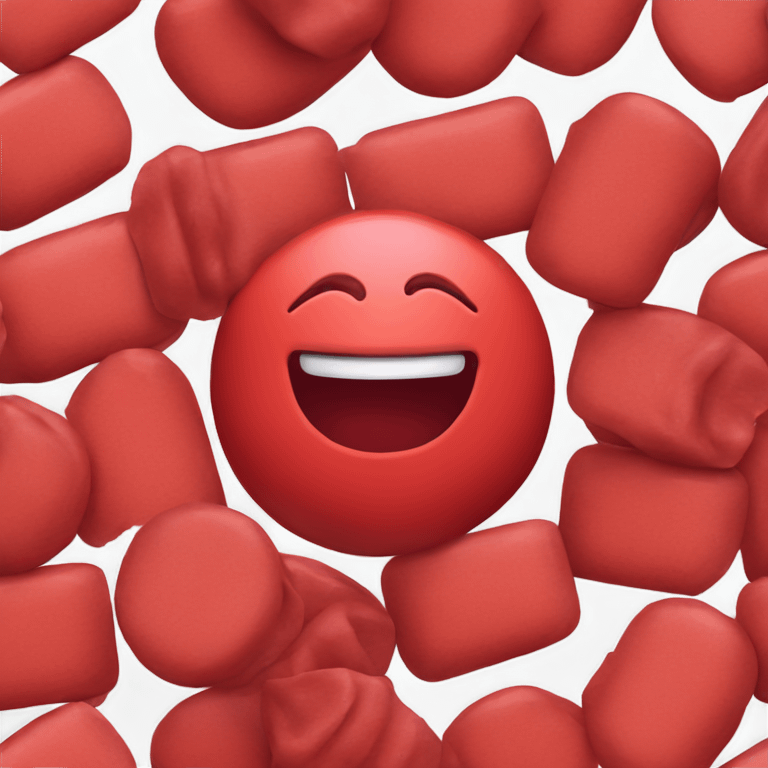 red old  candy whit face emoji