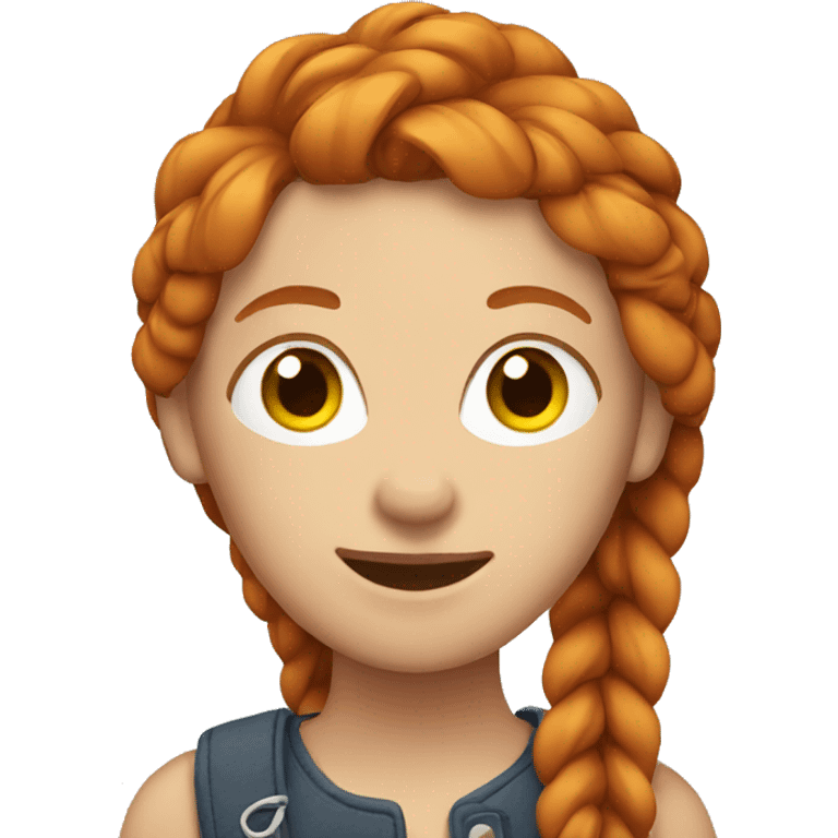 ginger woman with braids emoji