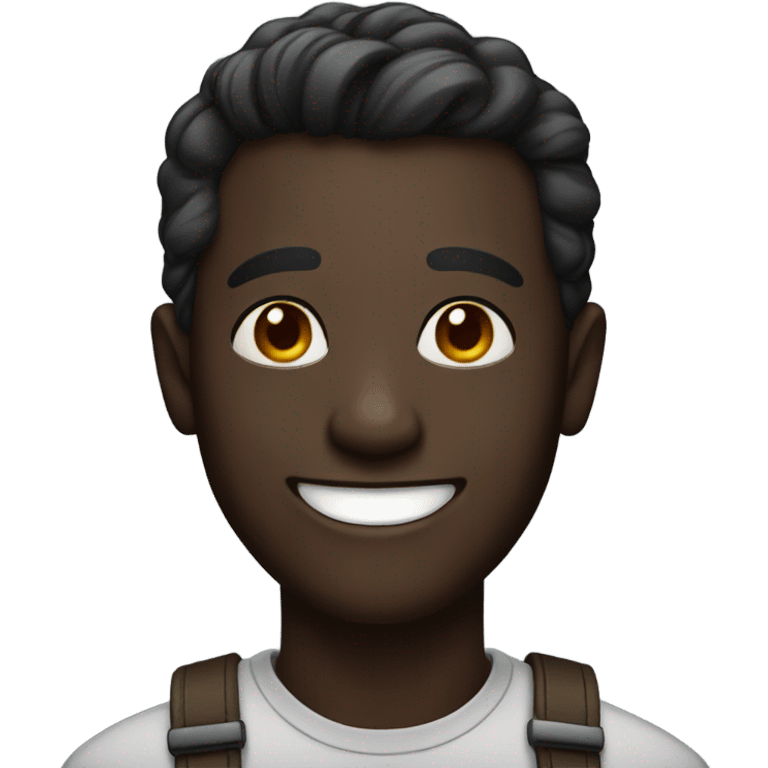 smiling dark-skinned male portrait emoji