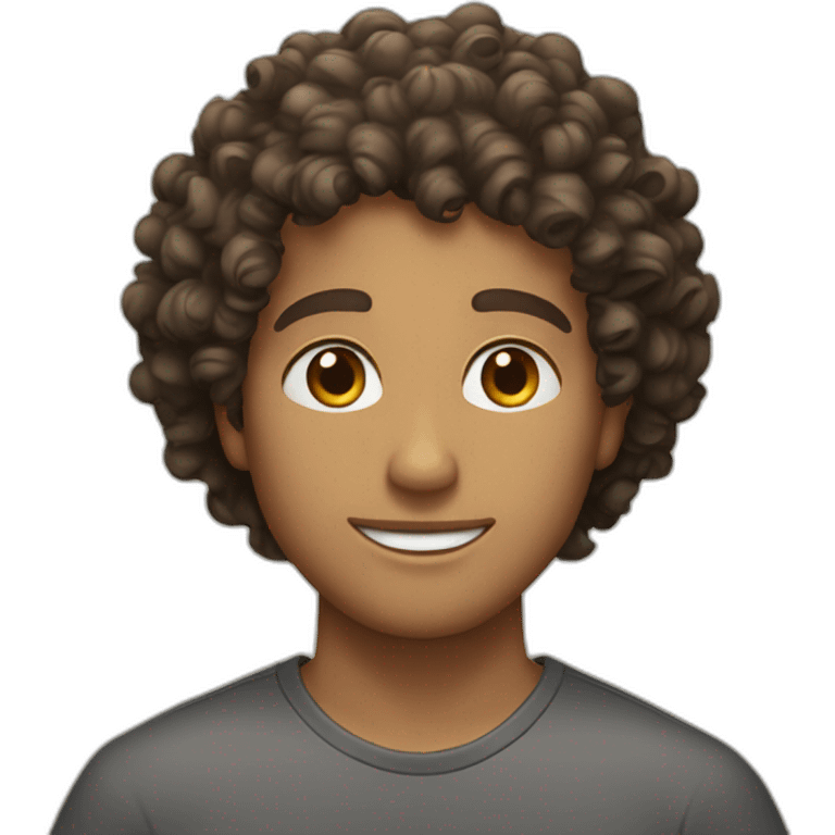 curly haired handsome guy emoji