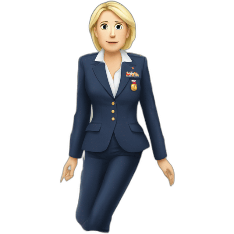 Marine lepen le bras en l’air  emoji