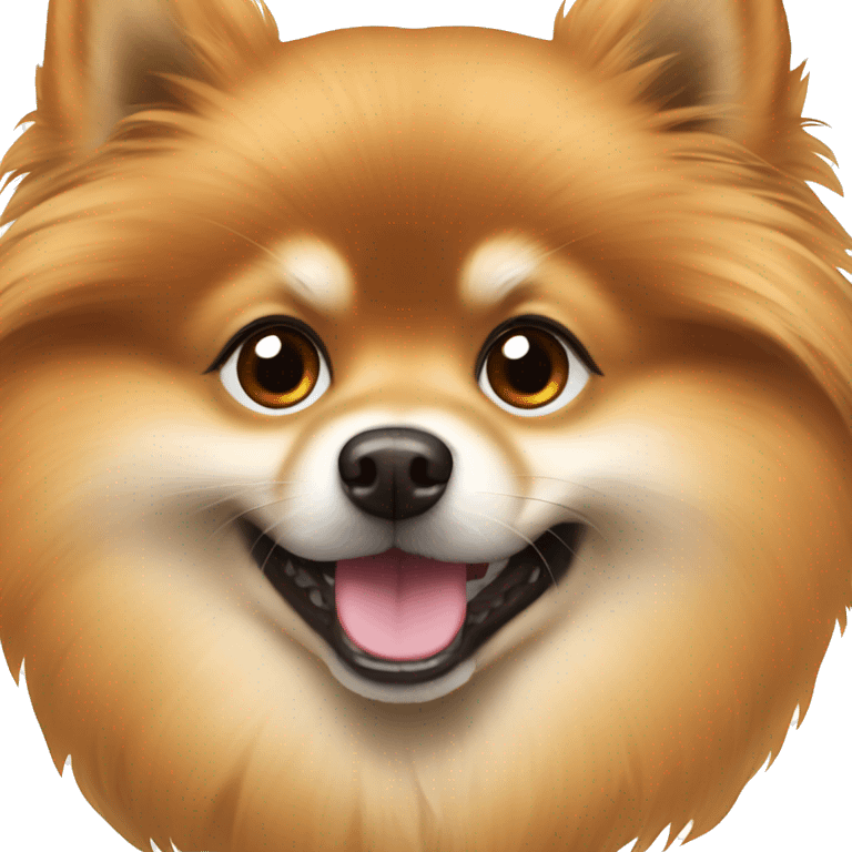 Light brown orangish Pomeranian  emoji