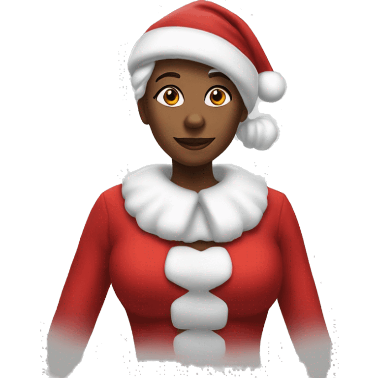 Black Mrs Claus  emoji