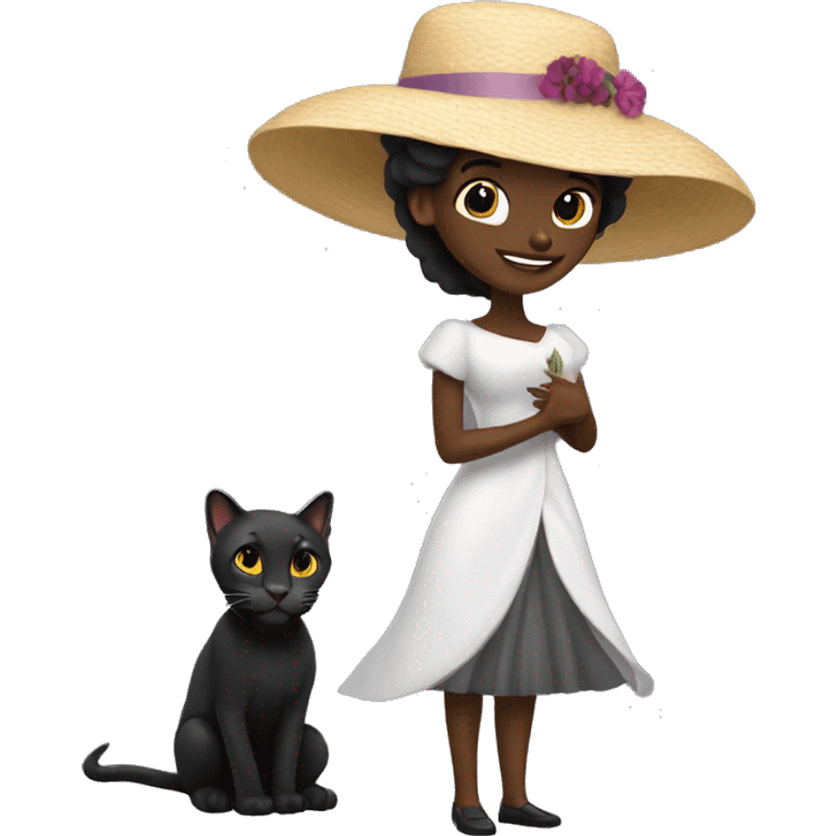 Chat marié avec une panthère noire emoji