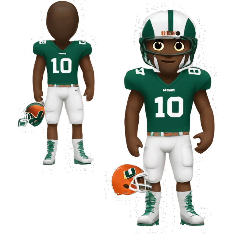 Number 10 Miami hurricanes football player emoji