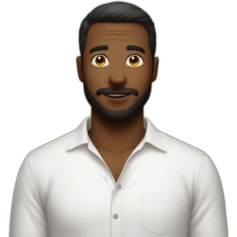 WHITE SHIRT MAN night emoji