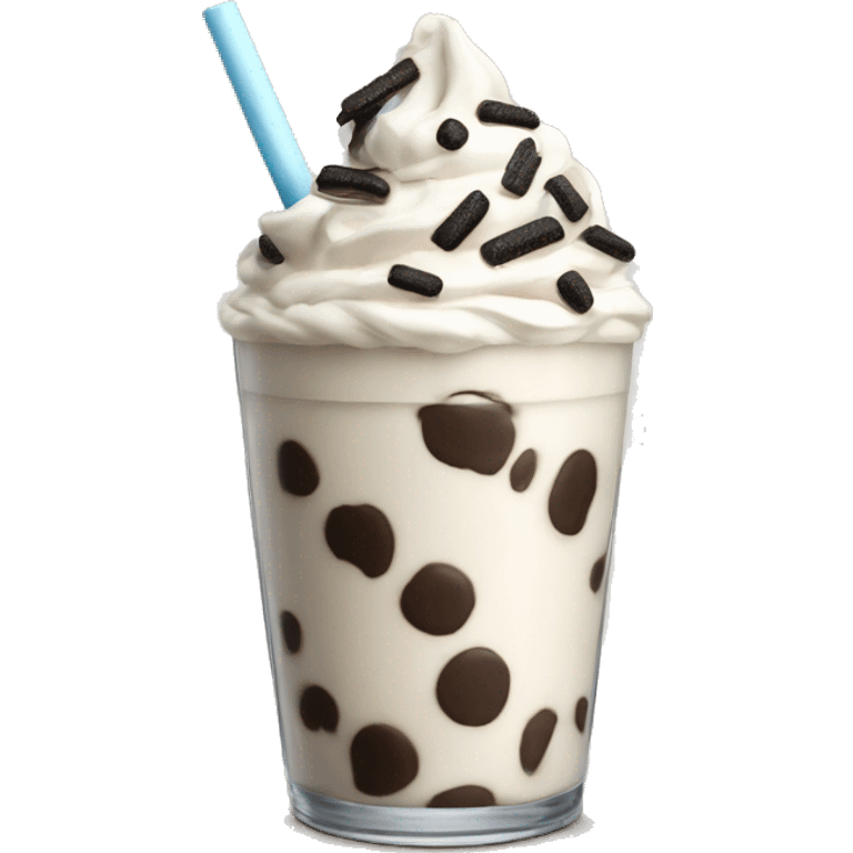 Cookies and cream milkshake  emoji