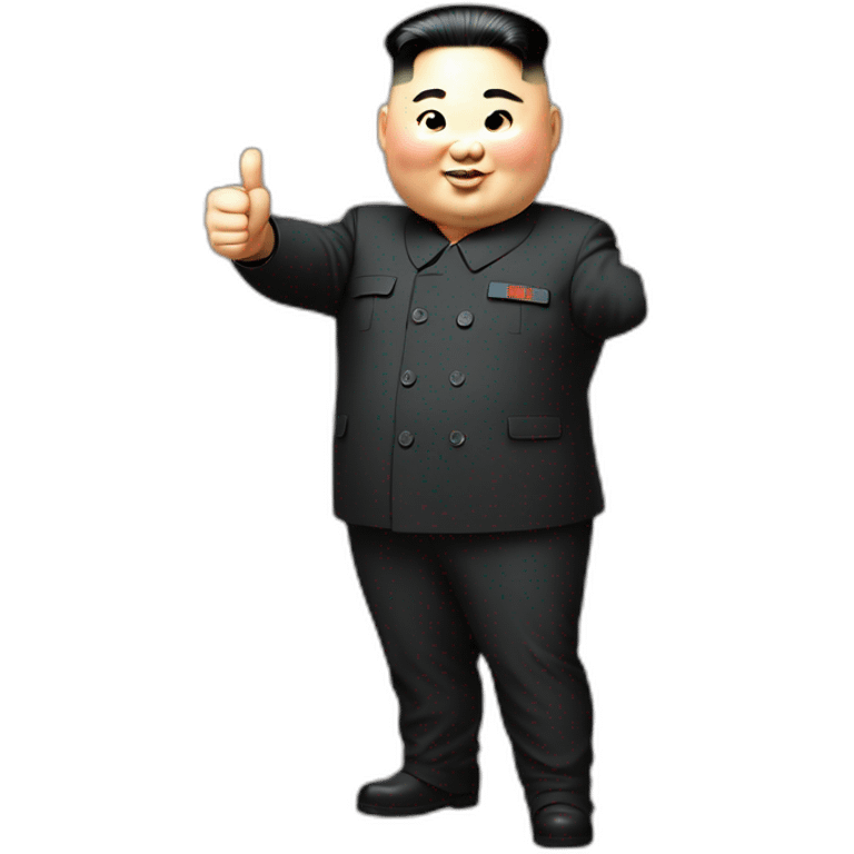 extreme fat Kim jong un giving you a thumbs up emoji