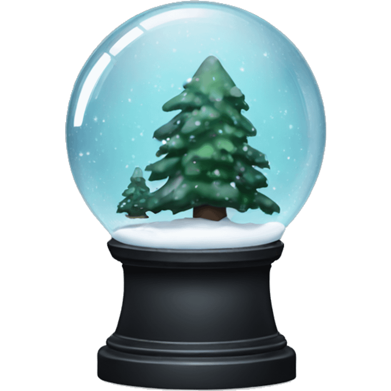 black snow globe emoji