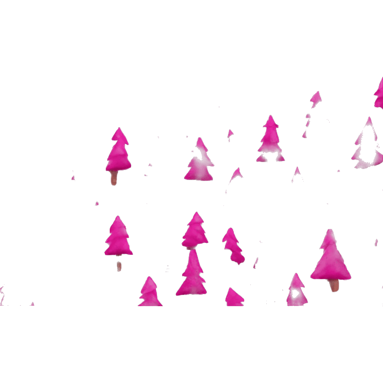 Pink Christmas trees emoji