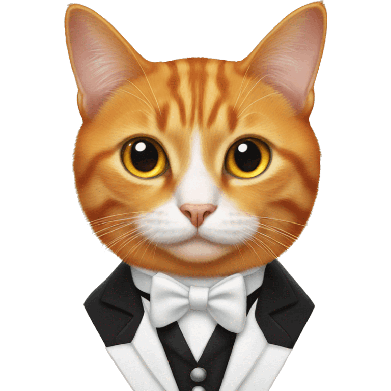 Orange cat in a tuxedo emoji