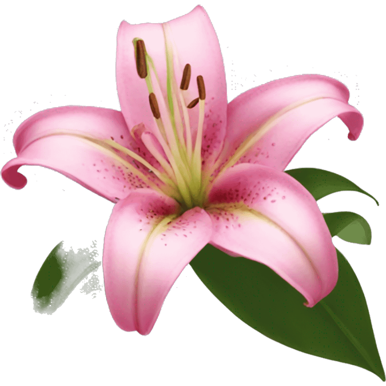 pink lily emoji