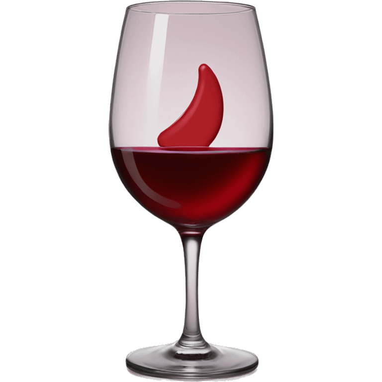 lipstick mark on wine glass emoji