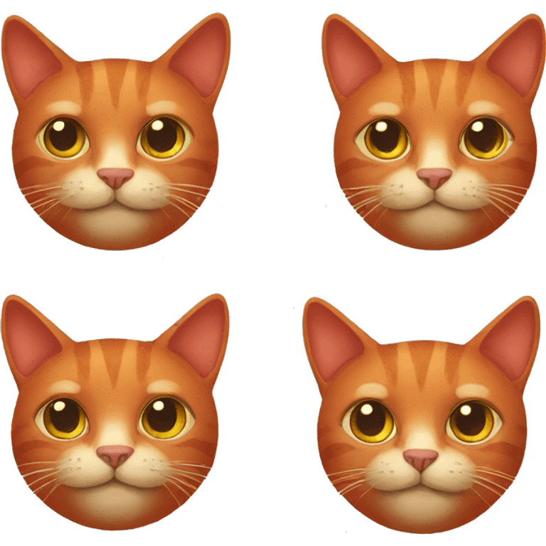 Red cat emoji