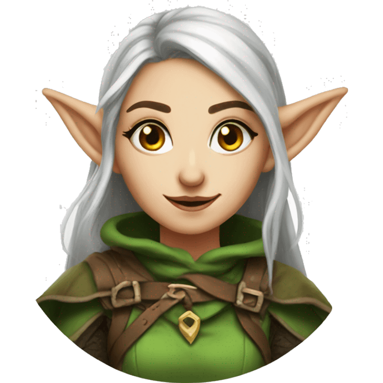 rogue female elf fantasy emoji