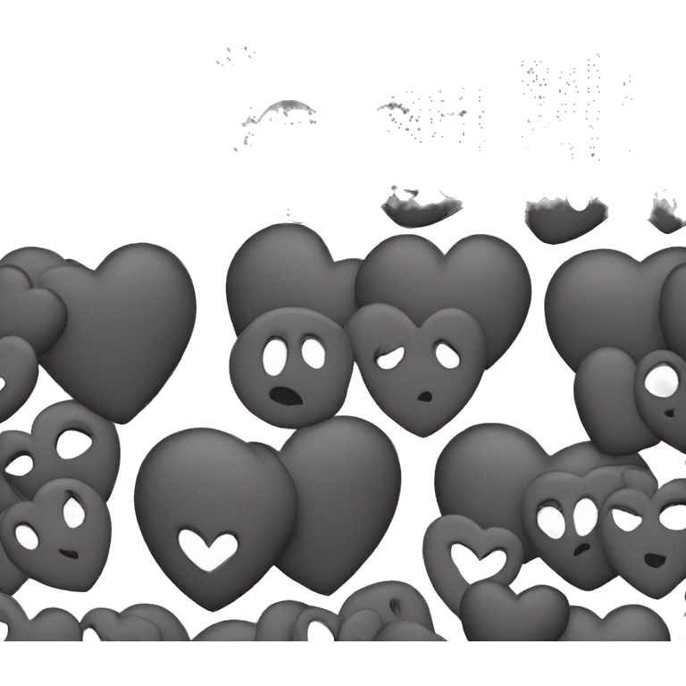 Black hearts emoji