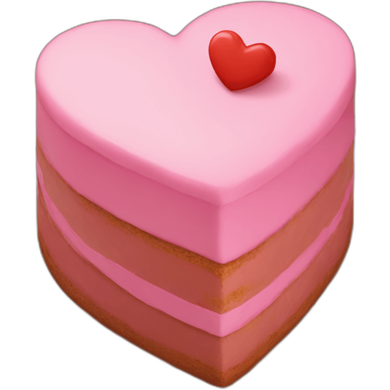 Heart-shaped cake emoji