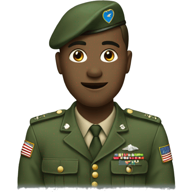 heart that is military green emoji