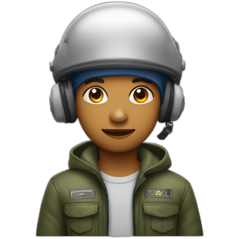 boy in a helicopter cap emoji